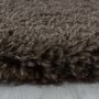 Fluffy Shaggy vloerkleed hoogpolig rechthoek 120x170cm bruin
