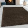 Fluffy Shaggy vloerkleed hoogpolig rechthoek 200x290cm bruin