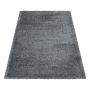 Fluffy Shaggy vloerkleed hoogpolig rechthoek 80x150cm lichtgrijs