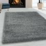 Fluffy Shaggy vloerkleed hoogpolig rechthoek 80x150cm lichtgrijs