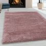 Fluffy Shaggy vloerkleed hoogpolig rechthoek 280x370cm roos