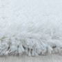Fluffy Shaggy vloerkleed hoogpolig rond Ø 120cm wit