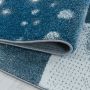Funny Pinguïn baby kinderkamer vloerkleed laagpolig rond Ø 160cm blauw