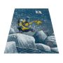 Funny Pinguïn baby kinderkamer vloerkleed laagpolig rond Ø 160cm blauw