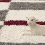 Gala Shaggy vloerkleed hoogpolig loper 100x200cm rood