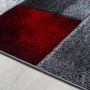 Hawaii Tetris vloerkleed laagpolig rechthoek 80x150cm rood