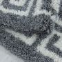 Hera Shaggy vloerkleed hoogpolig loper 80x250cm grijs