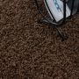Life Shaggy vloerkleed hoogpolig loper 80x250cm bruin