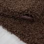 Life Shaggy vloerkleed hoogpolig rond Ø 200cm bruin