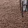 Life Shaggy vloerkleed hoogpolig rechthoek 60x110cm mokka