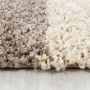 Life Shaggy Blok vloerkleed hoogpolig rechthoek 120x170cm mokka