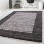 Life Shaggy Schaduw vloerkleed hoogpolig rechthoek 120x170cm grijs