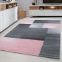 Lucca Blok vloerkleed laagpolig rechthoek 80x150cm roze