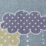 Lucky Wolken baby kinderkamer vloerkleed laagpolig rechthoek 140x200cm grijs