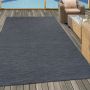 Mambo buitenkleed platgeweven rechthoek 200x290cm zwart