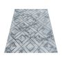Naxos Rhamnous W vloerkleed laagpolig loper 80x250cm zilverkleur