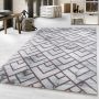 Naxos Parallel W vloerkleed laagpolig rechthoek 200x290cm bronskleur