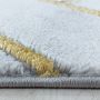 Naxos Parallel W vloerkleed laagpolig rechthoek 140x200cm goud