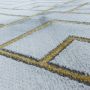Naxos Parallel W vloerkleed laagpolig rechthoek 240x340cm goud