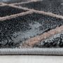 Naxos Parallel B vloerkleed laagpolig loper 80x250cm bronskleur