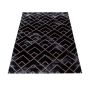 Naxos Parallel B vloerkleed laagpolig loper 80x250cm bronskleur