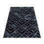 Naxos Parallel B vloerkleed laagpolig rechthoek 80x150cm zilverkleur