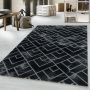 Naxos Parallel B vloerkleed laagpolig rechthoek 80x150cm zilverkleur