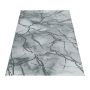 Naxos Marmer vloerkleed laagpolig rechthoek 120x170cm zilverkleur