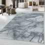 Naxos Marmer vloerkleed laagpolig rechthoek 160x230cm zilverkleur