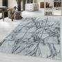 Naxos Tegel vloerkleed laagpolig loper 80x250cm zilverkleur