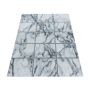 Naxos Tegel vloerkleed laagpolig loper 80x250cm zilverkleur