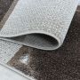 Ottawa Blok vloerkleed laagpolig loper 80x250cm bruin