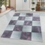 Ottawa Blok vloerkleed laagpolig loper 80x250cm lila