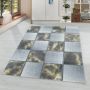 Ottawa Blok vloerkleed laagpolig loper 80x250cm geel