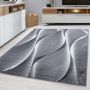 Parma Saty vloerkleed laagpolig rechthoek 80x150cm zwart