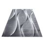 Parma Saty vloerkleed laagpolig rechthoek 160x230cm zwart