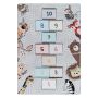 Play Hinkelen met Dieren antislip kinderkamer speelkleed lussenpolig rechthoek 120x170cm grijs