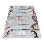 Play Hinkelen met Dieren antislip kinderkamer speelkleed lussenpolig rechthoek 200x290cm grijs