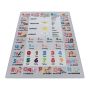 Play Edu antislip educatief kindertapijt lussenpolig rechthoek 200x290cm grijs (duits)