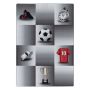 Play Kampioen antislip kinderkamer speelkleed lussenpolig rechthoek 120x170cm grijs