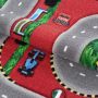 Play Racebaan antislip kinderkamer speelkleed lussenpolig rechthoek 160x230cm rood