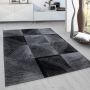 Plus Blok vloerkleed laagpolig rechthoek 120x170cm zwart