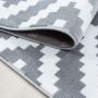 Plus Rhombus vloerkleed laagpolig rechthoek 160x230cm grijs