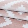 Plus Rhombus vloerkleed laagpolig rechthoek 160x230cm roze