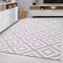Plus Rhombus vloerkleed laagpolig rechthoek 160x230cm roze
