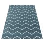 Rio Zigzag vloerkleed hoogpolig rechthoek 160x230cm blauw