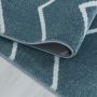 Rio Zigzag vloerkleed hoogpolig rechthoek 160x230cm blauw