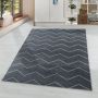 Rio Zigzag vloerkleed hoogpolig rechthoek 80x150cm grijs