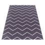 Rio Zigzag vloerkleed hoogpolig rechthoek 80x150cm lila
