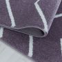 Rio Zigzag vloerkleed hoogpolig rechthoek 80x150cm lila